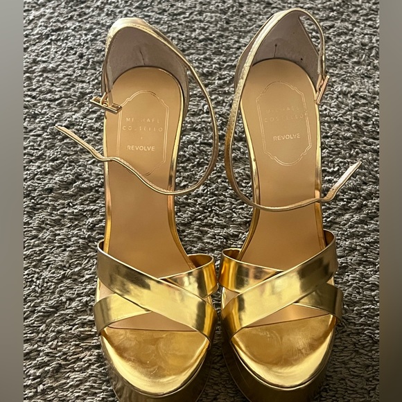 Revolve x Michael Costello Giselle Platform in Gold - Picture 4 of 15